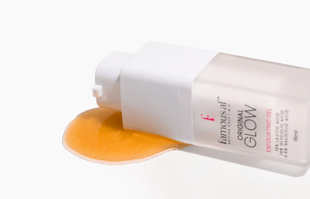 Exfoliation is crucial, even in the summer. Our Famous AF exfoliating gels are perfect for year-round use. Look for safe ingredients like lactic acid, mandelic acid, and fruit enzymes for a gentle exfoliation.